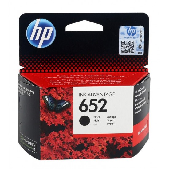 HP 652-F6V25A Orijinal Kartuş Siyah 1115/2135/3635/3835