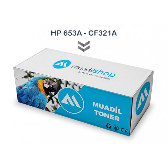 HP 653A - CF321A Muadil Toner MAVİ - M680z / M680dn / M680f